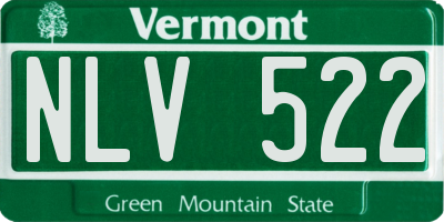 VT license plate NLV522