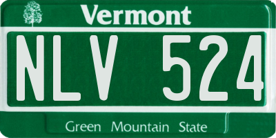 VT license plate NLV524