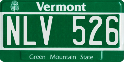VT license plate NLV526
