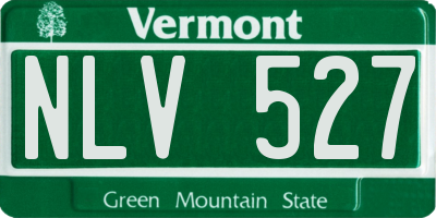 VT license plate NLV527
