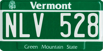 VT license plate NLV528