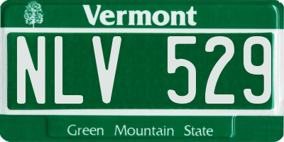 VT license plate NLV529