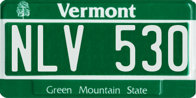 VT license plate NLV530