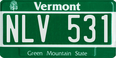 VT license plate NLV531