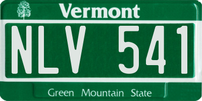 VT license plate NLV541