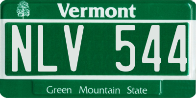 VT license plate NLV544