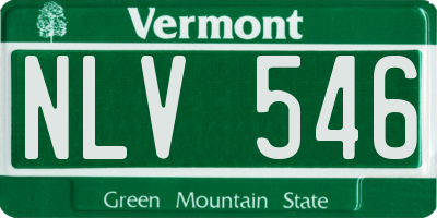 VT license plate NLV546