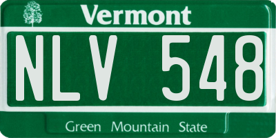 VT license plate NLV548