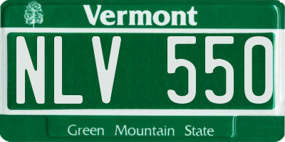 VT license plate NLV550
