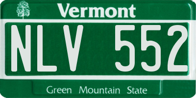 VT license plate NLV552
