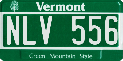 VT license plate NLV556