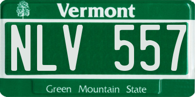 VT license plate NLV557