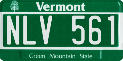 VT license plate NLV561