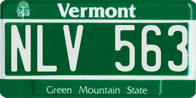 VT license plate NLV563