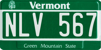 VT license plate NLV567