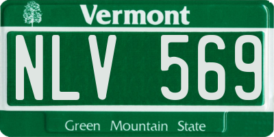 VT license plate NLV569