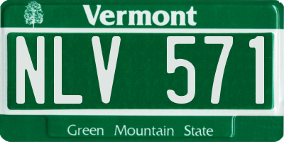 VT license plate NLV571