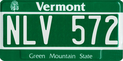 VT license plate NLV572