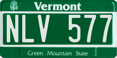 VT license plate NLV577