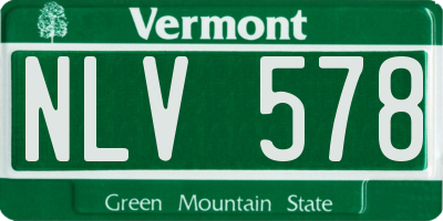VT license plate NLV578