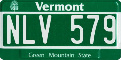 VT license plate NLV579