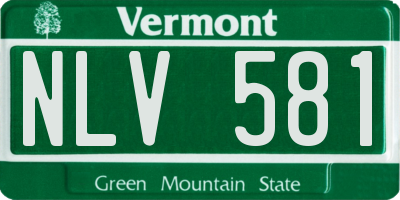 VT license plate NLV581