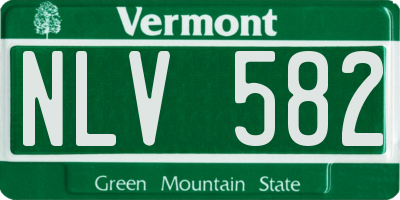 VT license plate NLV582