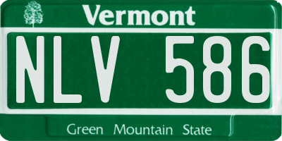 VT license plate NLV586