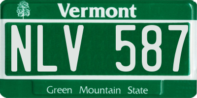 VT license plate NLV587