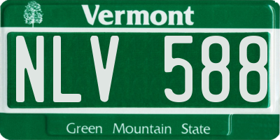VT license plate NLV588