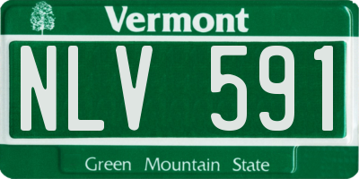 VT license plate NLV591