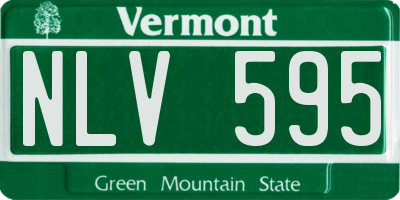 VT license plate NLV595