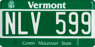 VT license plate NLV599
