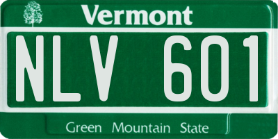 VT license plate NLV601