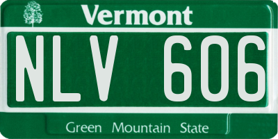 VT license plate NLV606