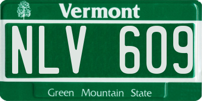 VT license plate NLV609