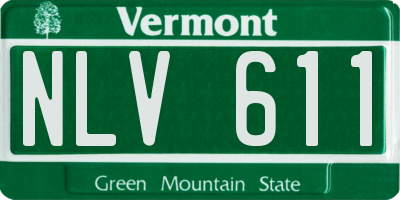 VT license plate NLV611
