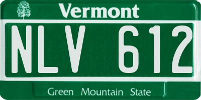 VT license plate NLV612