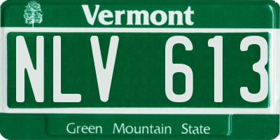 VT license plate NLV613