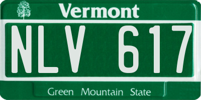 VT license plate NLV617