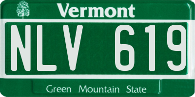 VT license plate NLV619