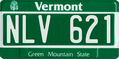 VT license plate NLV621