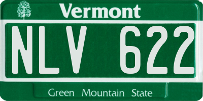 VT license plate NLV622