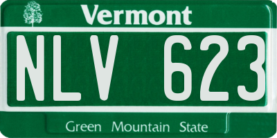 VT license plate NLV623
