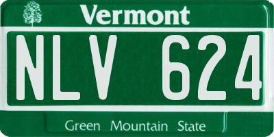 VT license plate NLV624