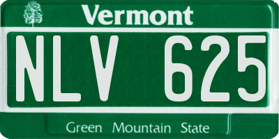 VT license plate NLV625