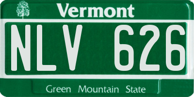 VT license plate NLV626