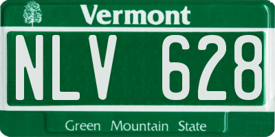 VT license plate NLV628