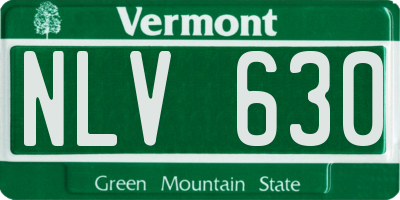 VT license plate NLV630
