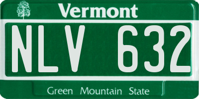 VT license plate NLV632